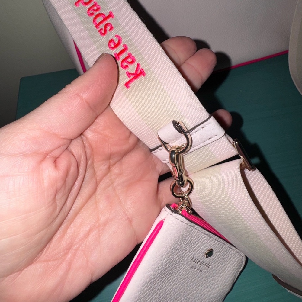 Kate Spade Light Pink Crossbody Bag with Neon Accents - Picture 5 of 11